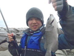 冬の堤防釣り