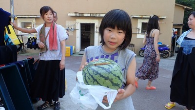 見事割りました
