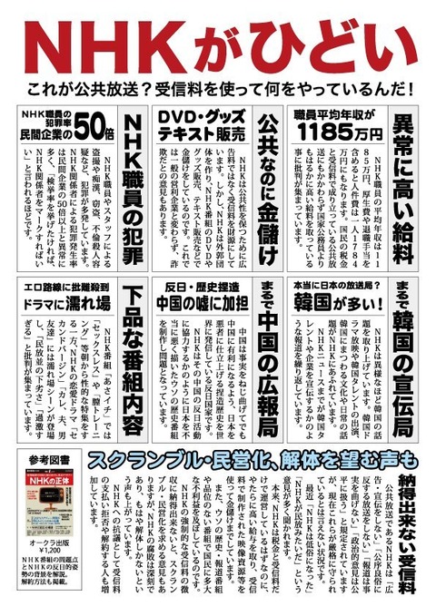 NHKが酷い