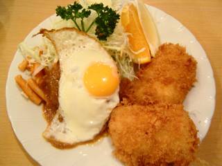 ミニバーグと魚フライ