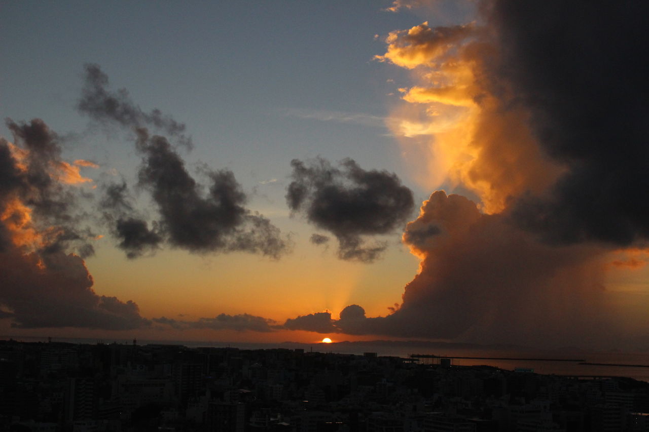 10月21日の夕日