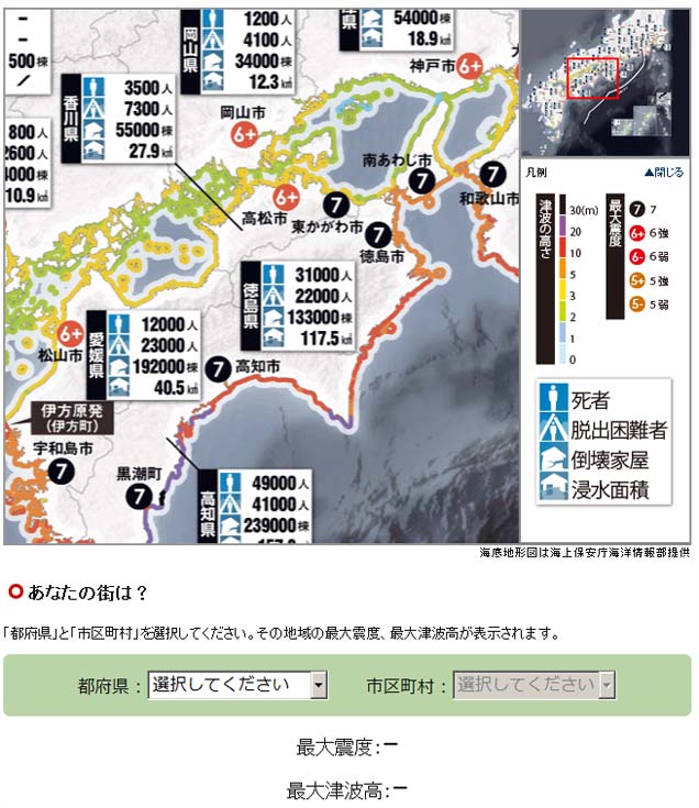 南海トラフ巨大地震津波