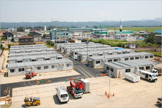 中越沖地震時の仮設住宅