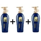 【amore pacific アモーレパシフィック/韓国コスメ/呂】リョ/呂 抜け毛ケア 黒潤生気 清雅毛 脂性 シャンプー 3本 セット (チョンアモ)[青] (シャンプー 400g+シャンプー 400g+シャンプー 400g )[海外直送品]