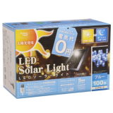ソーラー LEDストレート100球 BL球 クリアコード