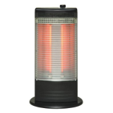 TOYOTOMI トヨトミ 赤外線ヒーター 【ツインヒーター&ワイド反射板】 日本製 ブラック EH-Q100E(B)