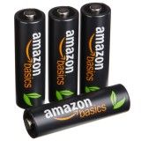 Amazonベーシック 高容量充電式ニッケル水素電池単3形4個パック(充電済み、最小容量 2400mAh、約500回使用可能)
