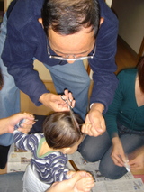断髪、じいじ