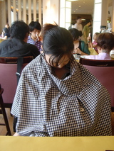 熊本城をあとにして授乳