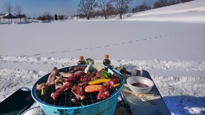 氷上BBQ