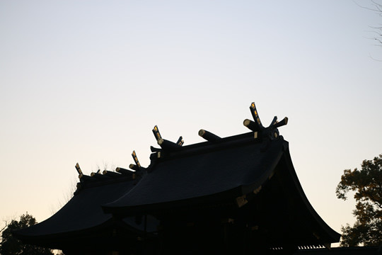 2014年元旦 初日の出直前の鷲宮神社