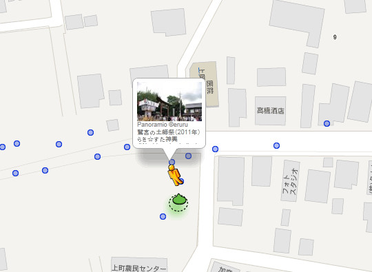 Googleマップ 鷲宮神社前 らき☆すた神輿