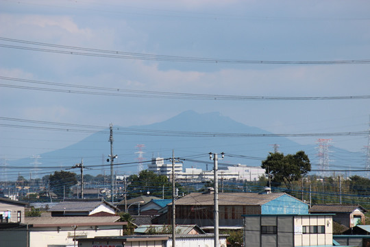 八甫跨線橋から見える筑波山