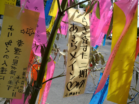 あきら様(今野宏美さん)の七夕短冊