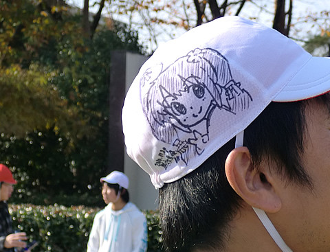鷲宮体育大会 赤白帽にゆずきちゃん