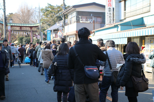 2014年元旦の鷲宮神社初詣列4
