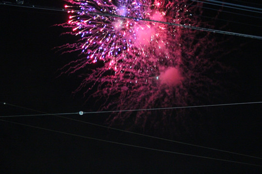 土師祭終了の花火