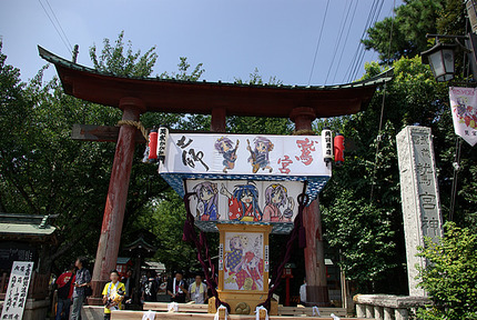 出発前のらき☆すた神輿
