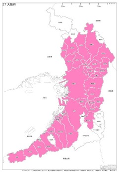 白地図大阪府