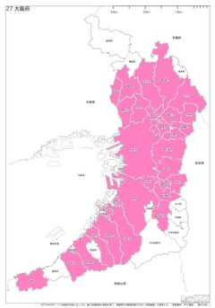 白地図大阪府