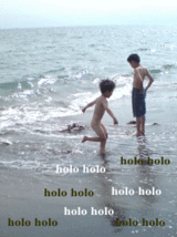 一足早い海水浴?