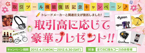 kakaku・取引高キャンペーン4月