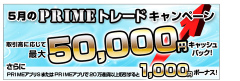 fxプライム5月キャンペーン