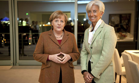 メルケル首相_ラガルド専務理事