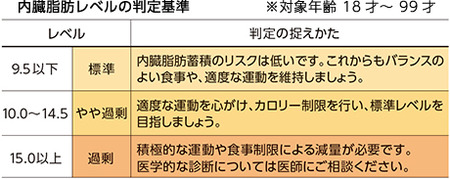 内臓脂肪レベル