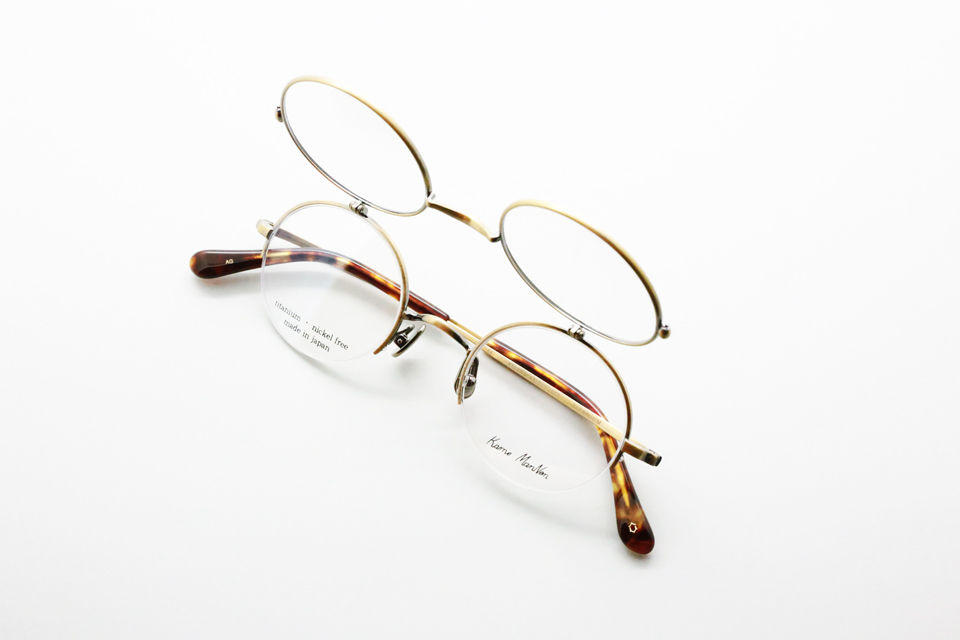 Kame ManNen (カメマンネン） 跳ね上げ丸眼鏡フレーム 