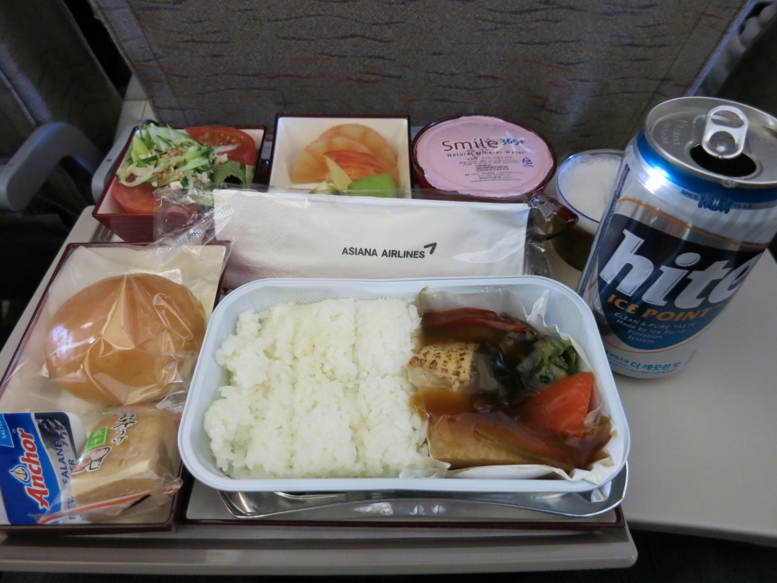 韓国特集 アシアナ航空 エコノミークラス 機内食 フォーリンデブはっしー