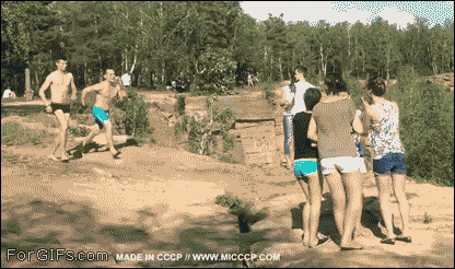 Cliff-jump-slip-fall