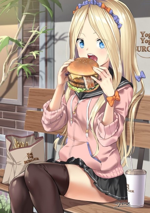【FGO】ハンバーガーを食べるＪＫアビー！！　美味しそうだなぁ