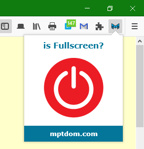 起動時にブラウザをフルスクリーンにする「MPT Fullscreen2