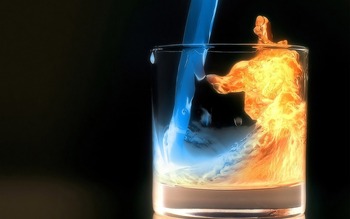 Cold-Water-and-Fire-in-Glass