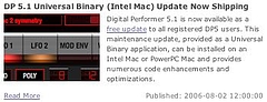 DP 5.1 Universal Binary (Intel Mac) Update Now Shipping