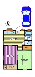 代々木公園ペット可2DKアパート101間取