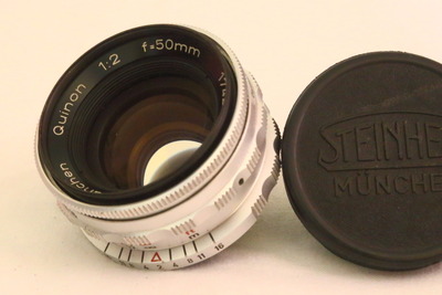 希少【ドイツ製オールドレンズ】シュタインハイル100mm f/3.5 Steinheil Quinon 50mmF2 (L39 / Paxette) : オールドレンズの