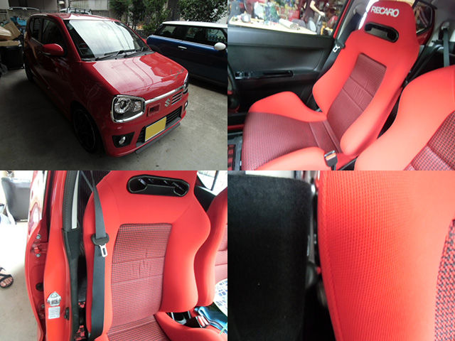 RECARO 赤 シート 使用感あり（ド派手にできます！シート張り替えで 