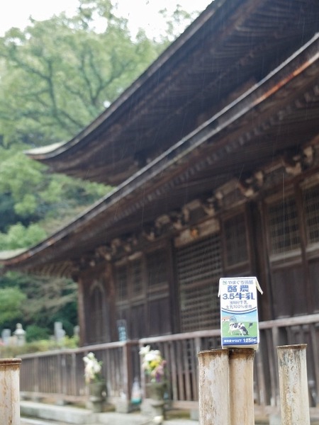 やまぐち県酪牛乳を国宝「功山寺」で撮ってみた。