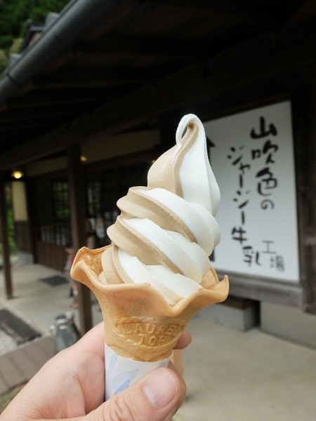 桜野園&山のいぶきがコラボ・和紅茶ソフト販売中♪