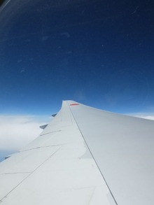 飛行機から見る空。