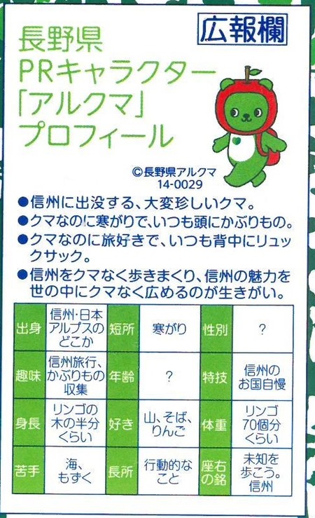 アルクマのプロフィールw