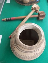 バターチャーンと攪拌棒(1890年頃 パキスタン)