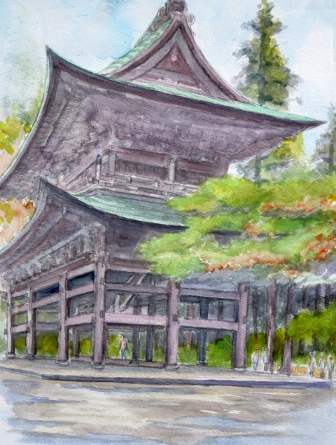 水彩画「円覚寺社務所 水彩画「円覚寺社務所 - メルカリ