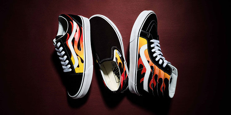 pacsun vans flame