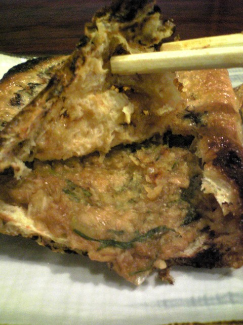 手打蕎麦朴仙:⑧きつねの葱味噌焼き開いて101002