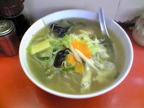 偕来:①湯麺600円全景100926