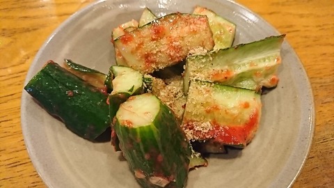 奈可川:⑬梅たたききゅうり350円180720