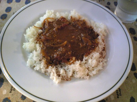 山猫軒:?インド風カレーをご飯に掛けて全景100724